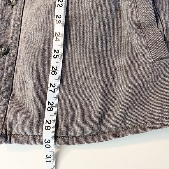 Eddie Bauer Men’s Button Up Shirt Chore Shacket Fleece Lined Sz L Gray Gorpcore - Picture 10 of 10